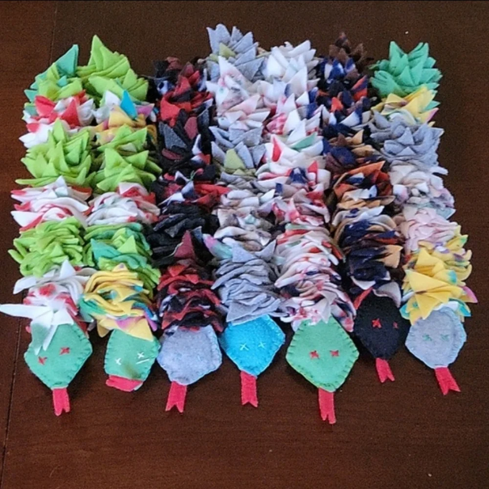 For Cats Large Hand crafted Snuffle Sniffer Snake enrichment toy